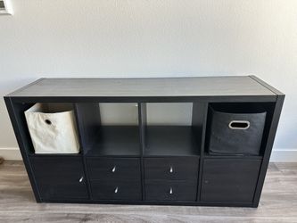 dresser with 2 bins