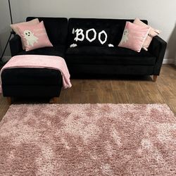 Black Mini Sectional Sofa 