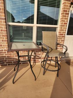 Outdoor high chair and table