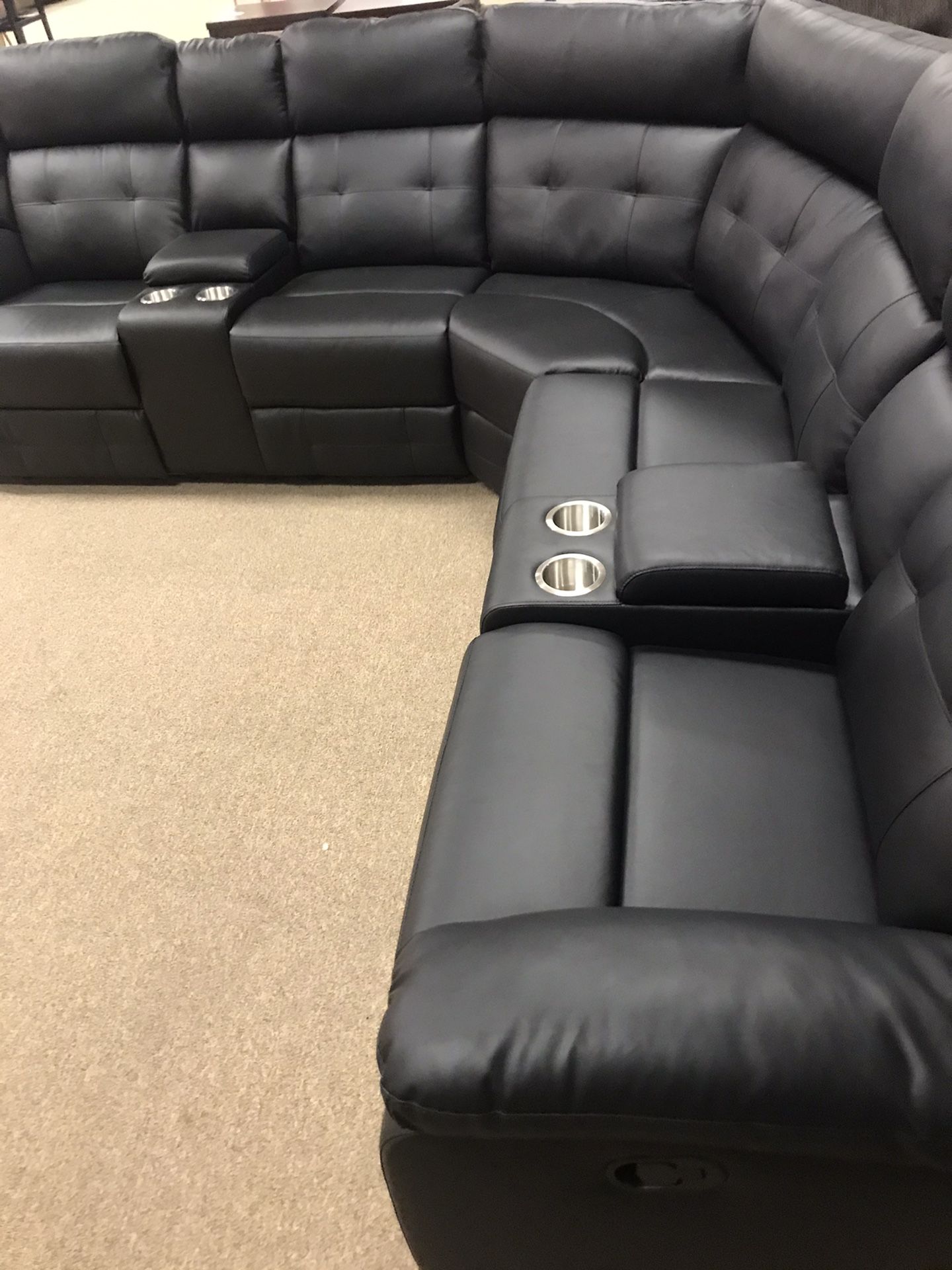 Beautiful Black Reclining Sectional!