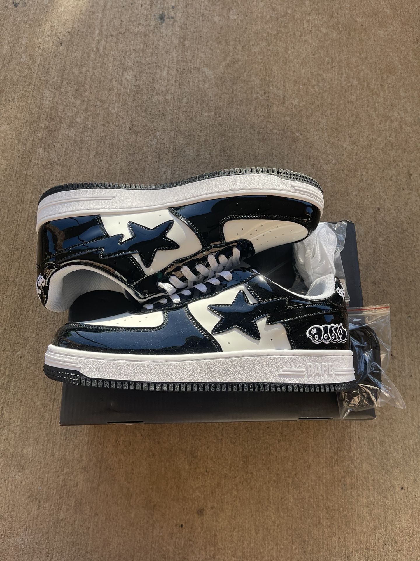 Black And White Bapestas | 11.5 Size | Not Worn | 100% Authentic | Passes StockX And Goat