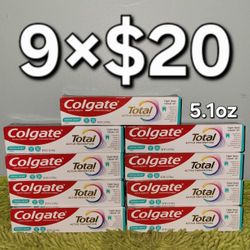 9 Colgate Toothpaste 5.1oz Fresh Mint 
