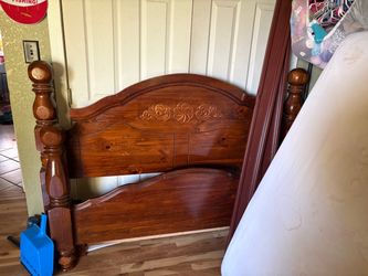 Queen Headboard and footboard with mattress