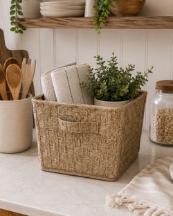 Natural Woven Organizer Baskets