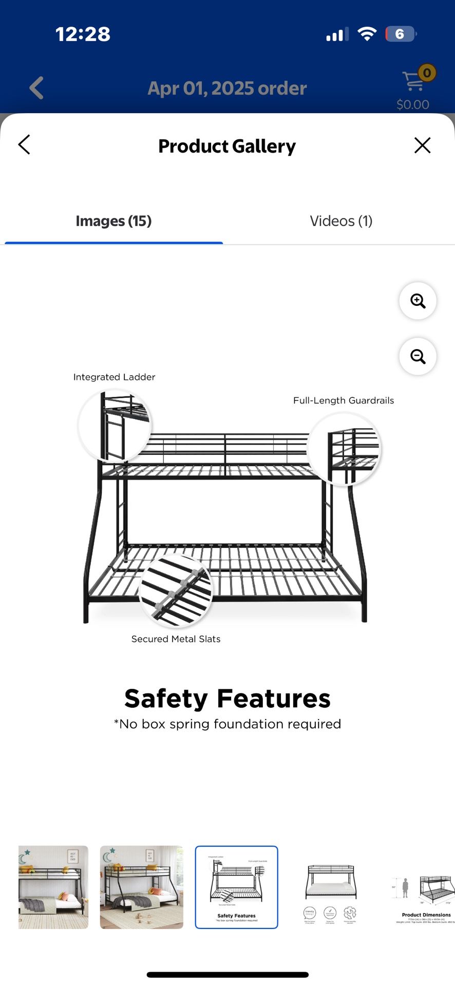 Twin/full Bunk bed