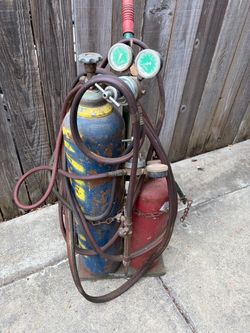 Oxy-Acetylene Welding Torch Cart Setup