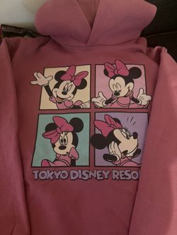 Tokyo Disney Pink Minnie Mouse Hooded Sweatshirt 