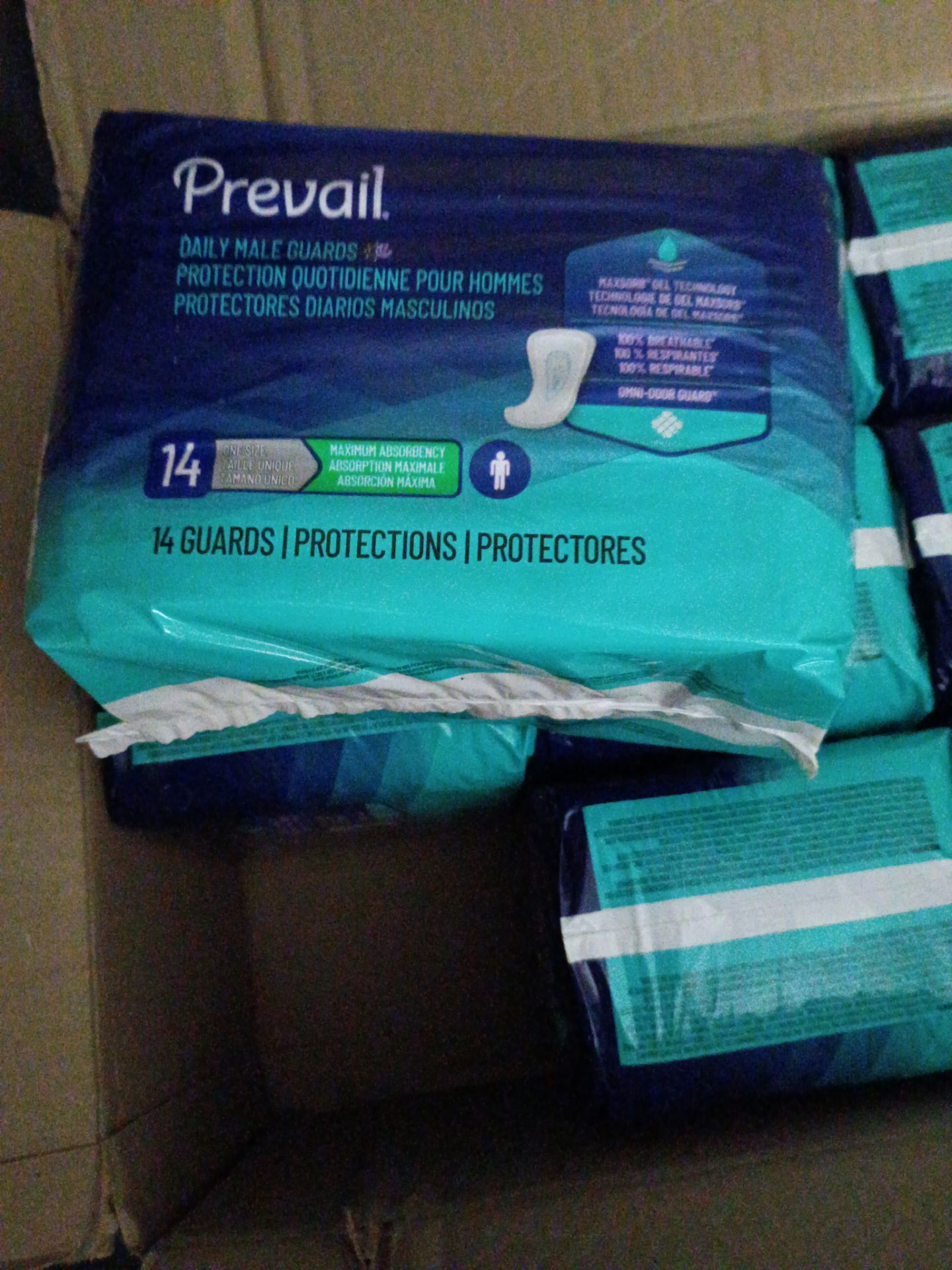 Male incontinence guards PrevailNew Unopened