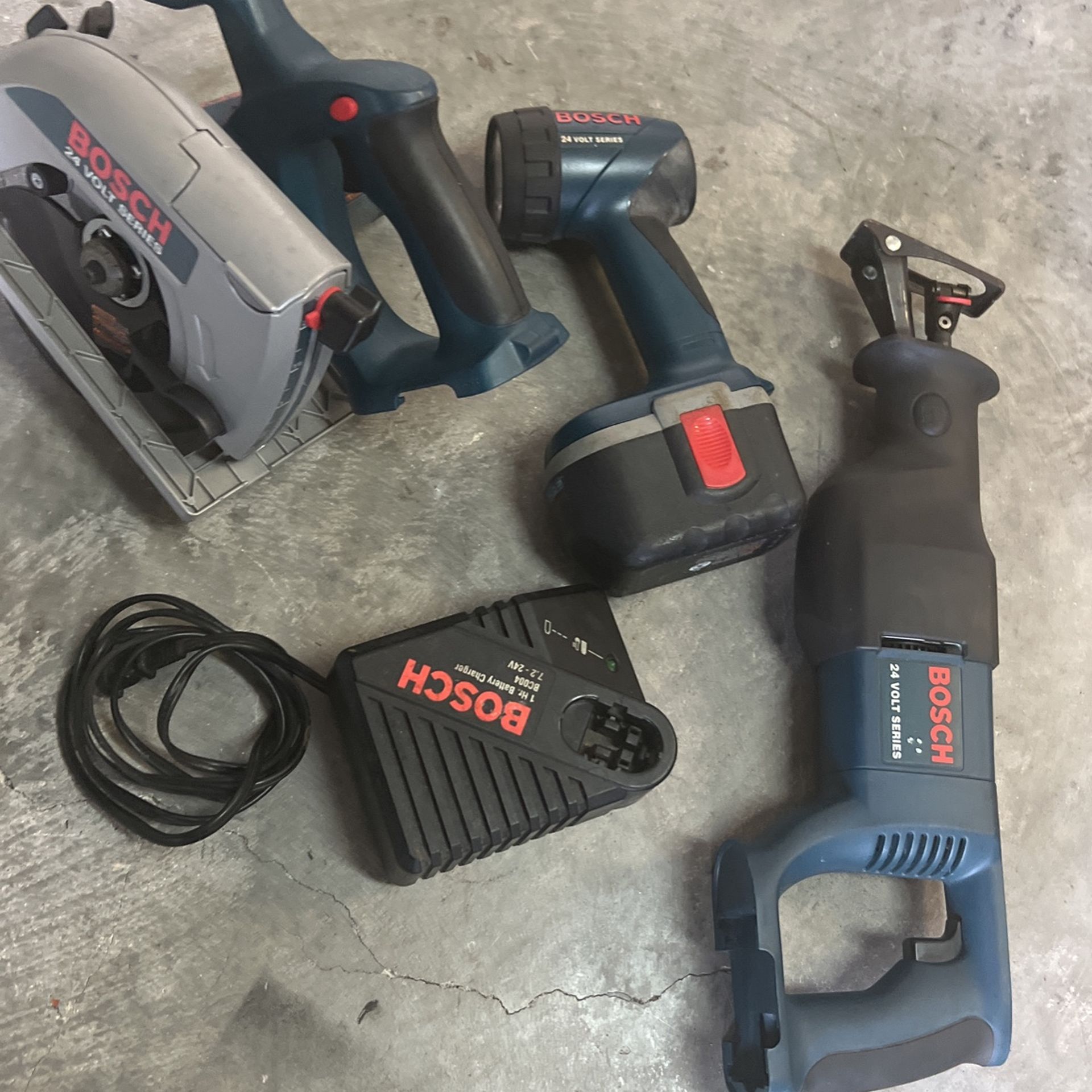 Bosch 24v Tools /Circular Saw/Reciprocating Saw/Working Light /One