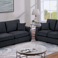 2 Pc Sofa Set/Black Open Box