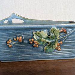 Roseville 383-6" blue planter