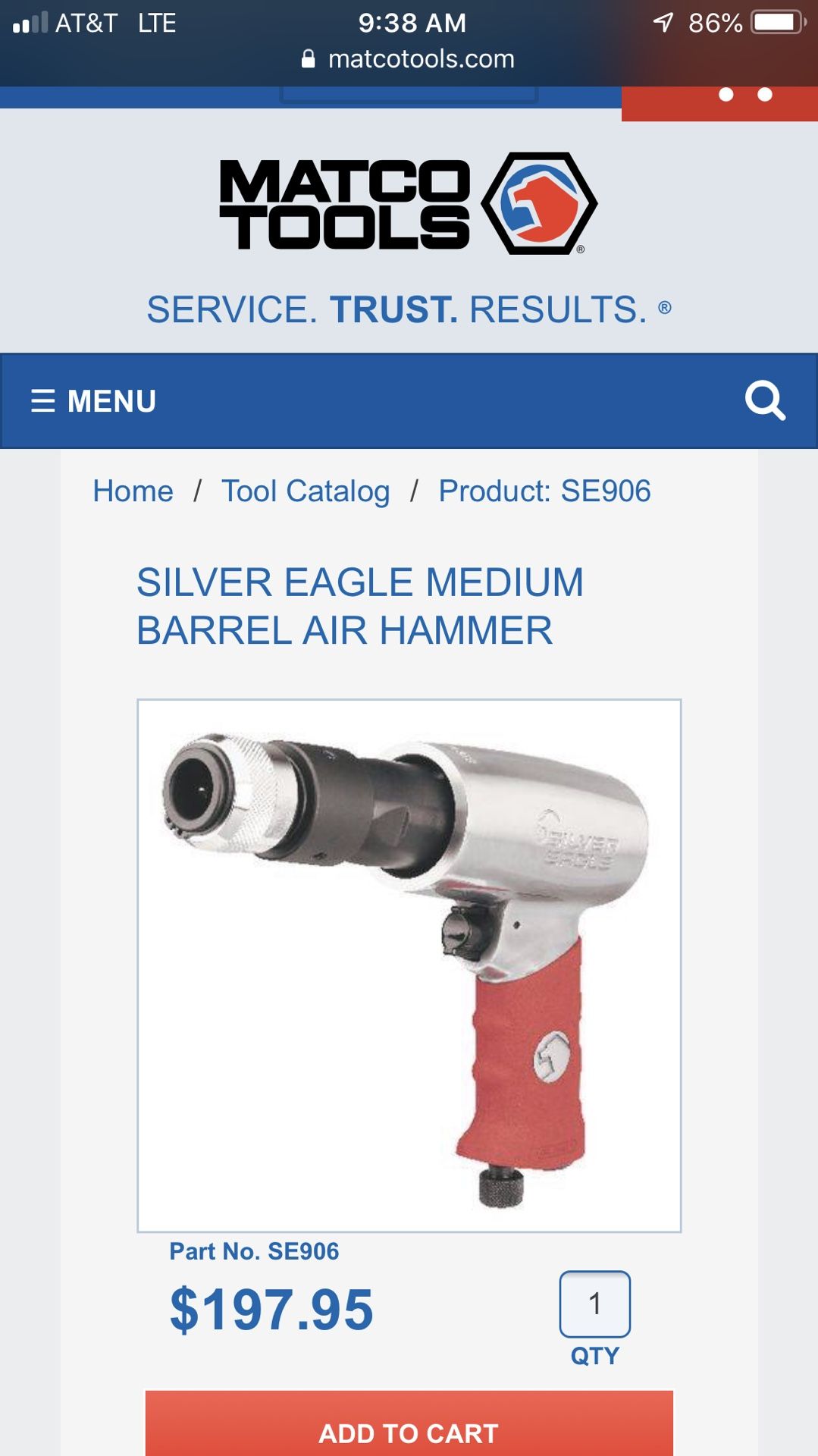 Matco air hammer