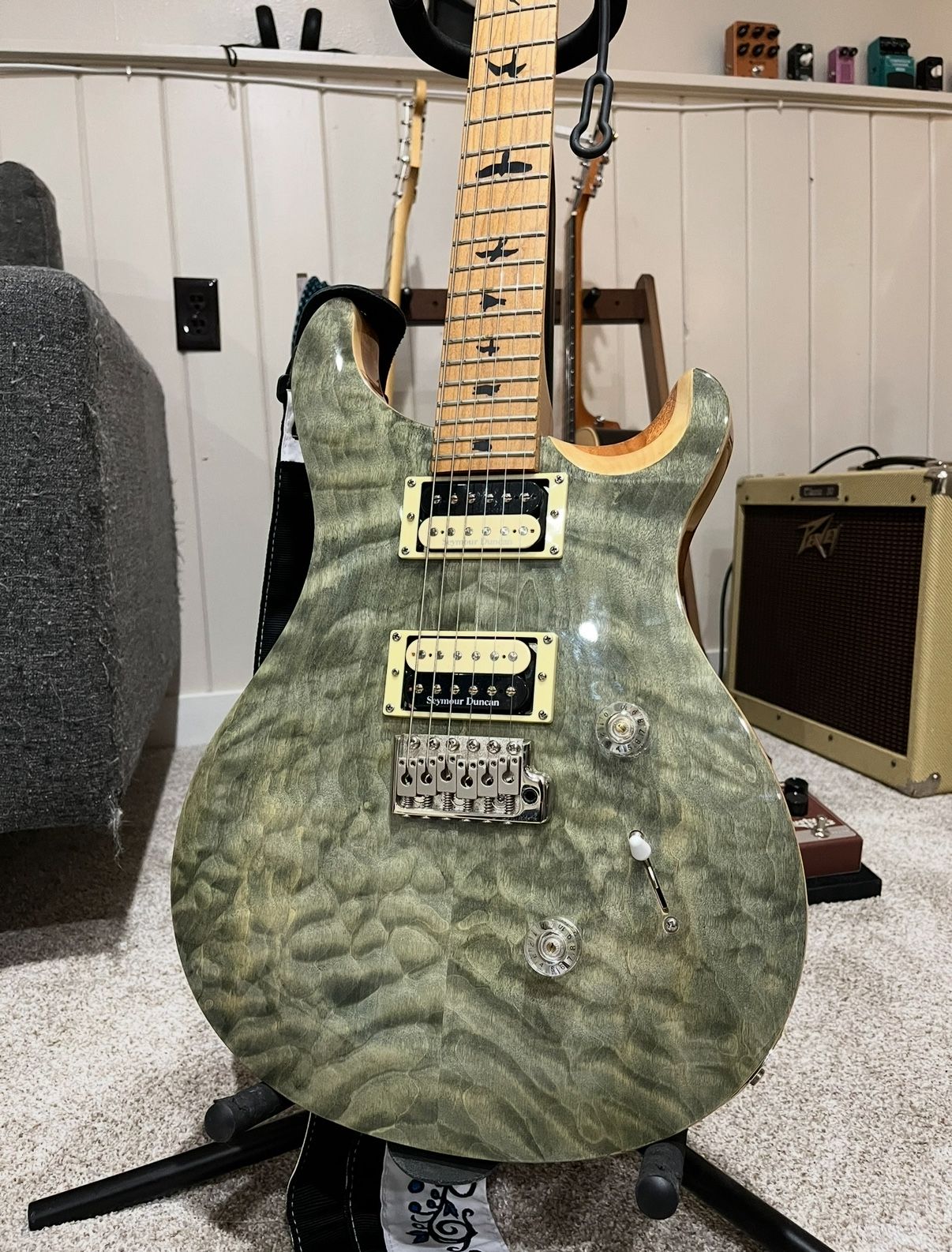 PRS Custom SE Trampas Green With Seymour Duncan’s And Locking Tubers