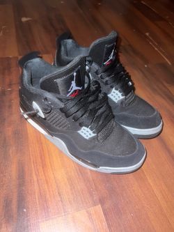 Air Jordan 4 Black Canvas Sneakers
