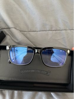 Black/ Silver Chrome Heart Style Glasses