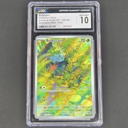 CGC 10 GEM MINT Bulbasaur 166/165 Scarlet Violet 151 Illustration Rare Pokemon