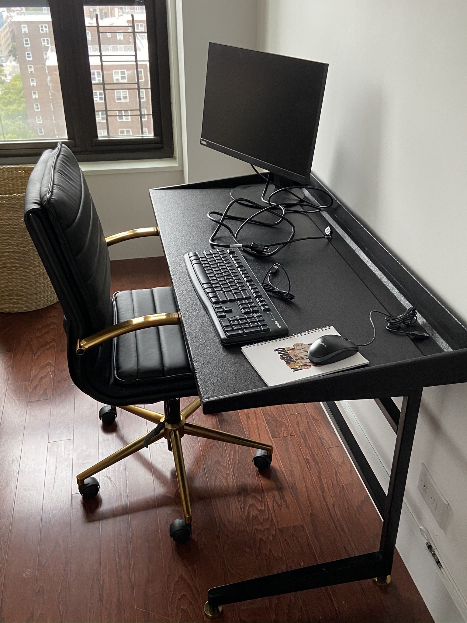 CB2 Mason Cork Writing Desk