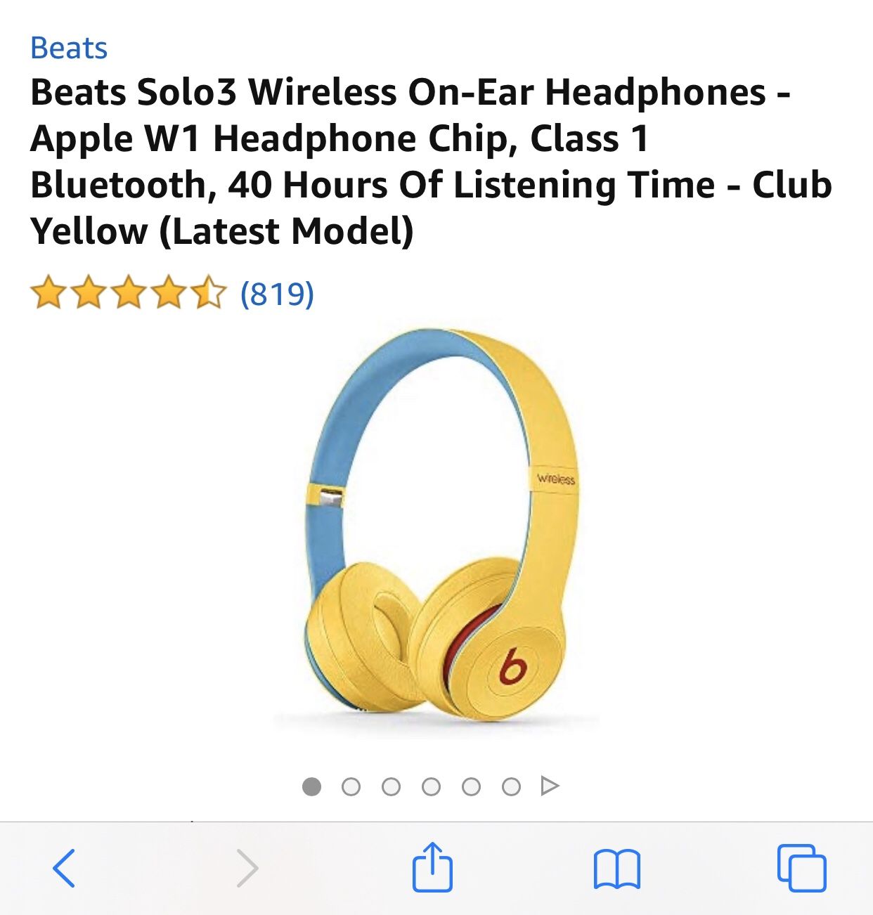 Beats solo 3 wireless club yellow