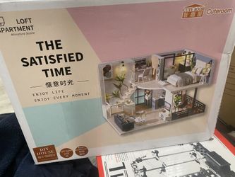 NEW DIY Miniature Dollhouse Kit – 2-Story Loft Apartment with LED Lights