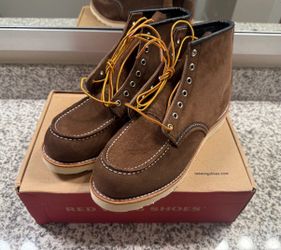 Mens Red Wing Six-Inch Classic Moc Boot Chocolate Muleskinner Leather  / Size 10