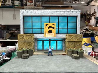 NECA Teenage Mutant Ninja Turtles Channel 6 News Building Diorama