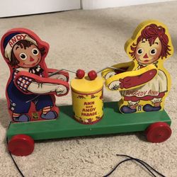 Raggedly Ann and Andy Fisher Price Vintage Limiter Edition Pull Toy New In Box