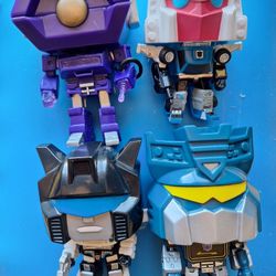 Transformers Funko figures Lot  Jazz, Shockwave, Soundwave, and Tracks. 