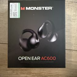 Monster Open Ear AC600 Headphones, Bluetooth 5.4 Wireless Earbuds with HiFi Stereo