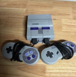 Super Nintendo SNES Console with Two Controllers
