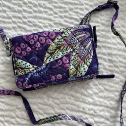 NWOT Vera Bradley Triple Compartment Crossbody Wallet RFID 
