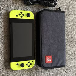 Nintendo Switch with Neon Yellow Joy Cons