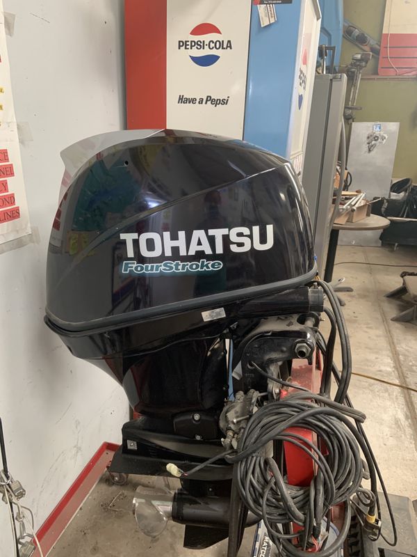 Tohatsu 50HP 50 HP outboard with controls and 5 gauges for Sale in