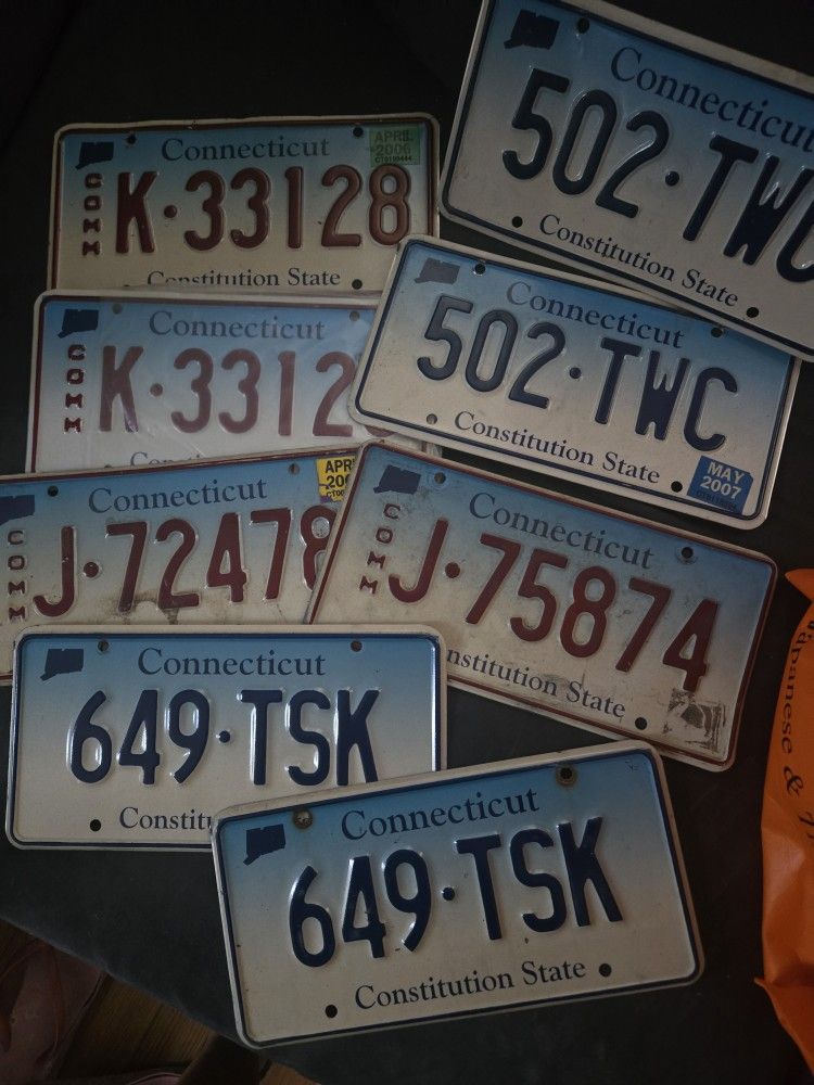 LICENSE PLATES CONNECTICUT