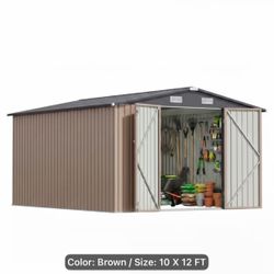12x10 outdoor metal shed