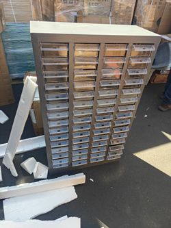60 drawer metal small parts organizer