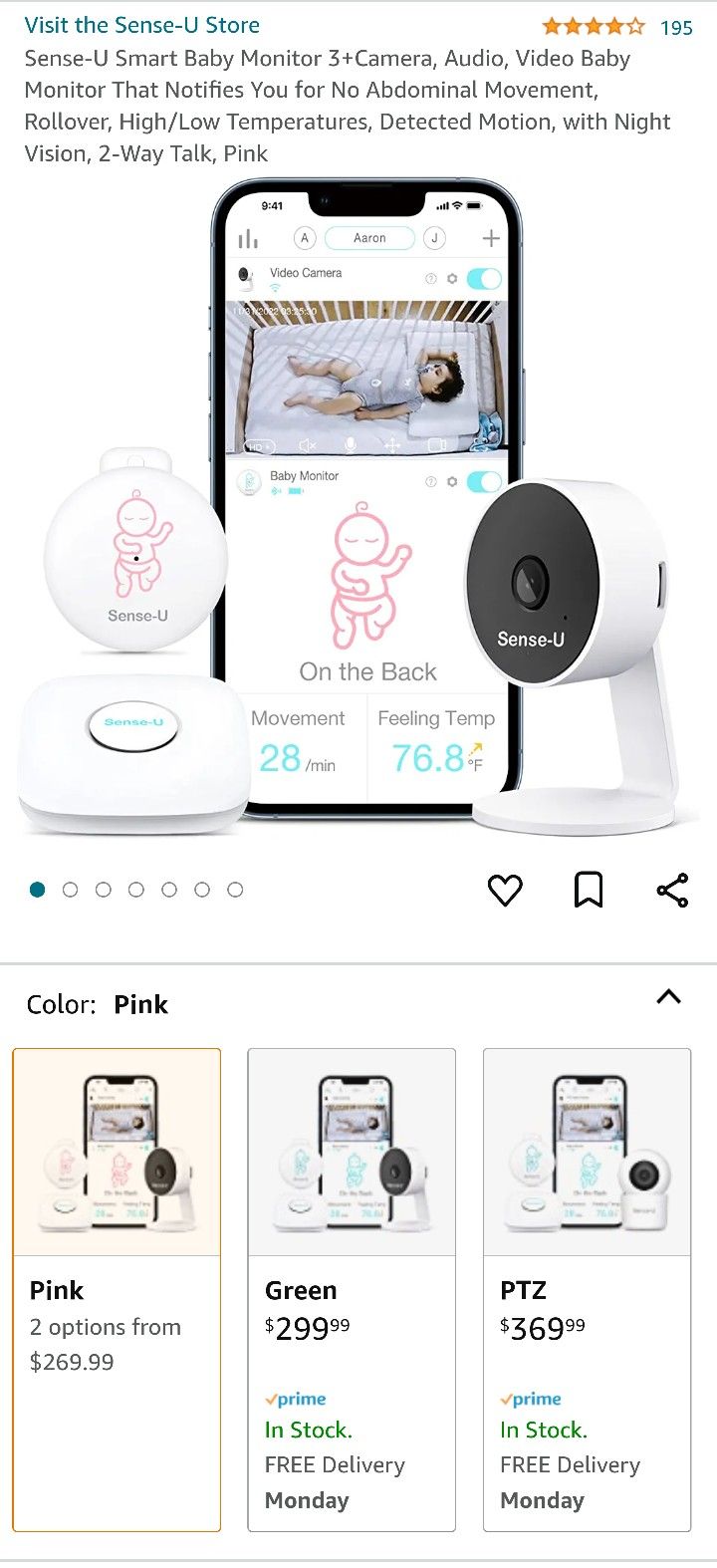 Sense U Smart Baby Monitor Package for Sale in Las Vegas, NV - OfferUp