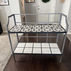 Versatile metal / tiled cart.