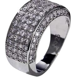 Women zircon Engagement Ring Size 9 .  Perfect For wedding Anniversary Gift, Or Valentine’s 