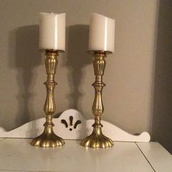 Brass candlesticks