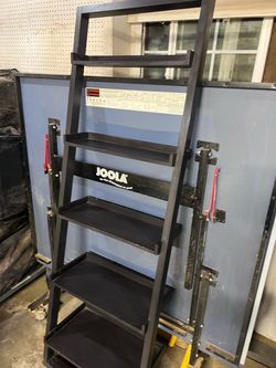 Crate & Barrel 5-Shelf Desk Ladder in Dark Espresso Color  Located in concord  Some very minor scratches  No other damages/wobbling Has been disassemb