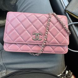 Pink And Lime Green Interior Chanel Handbag 