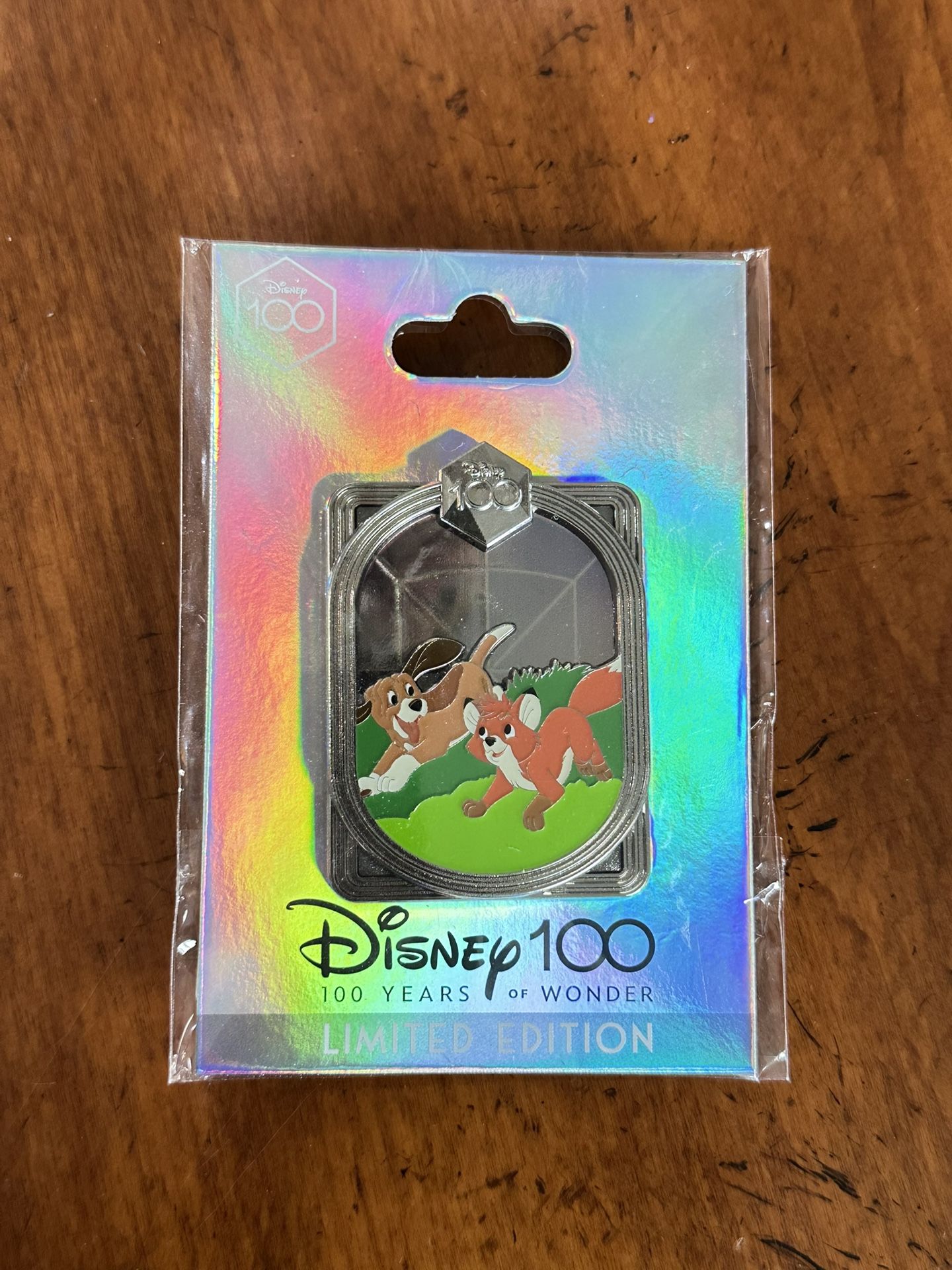 Disney DEC 100 Years Of Wonder Copper & Todd Fox & the Hound Pin LE400
