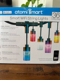 Atomi Smart Wi-Fi Color String Lights 36ft