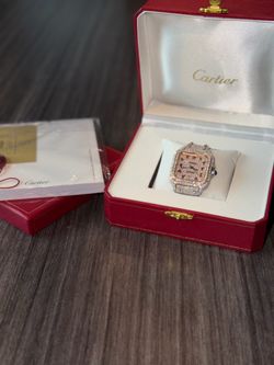 Iced out moissianite watch