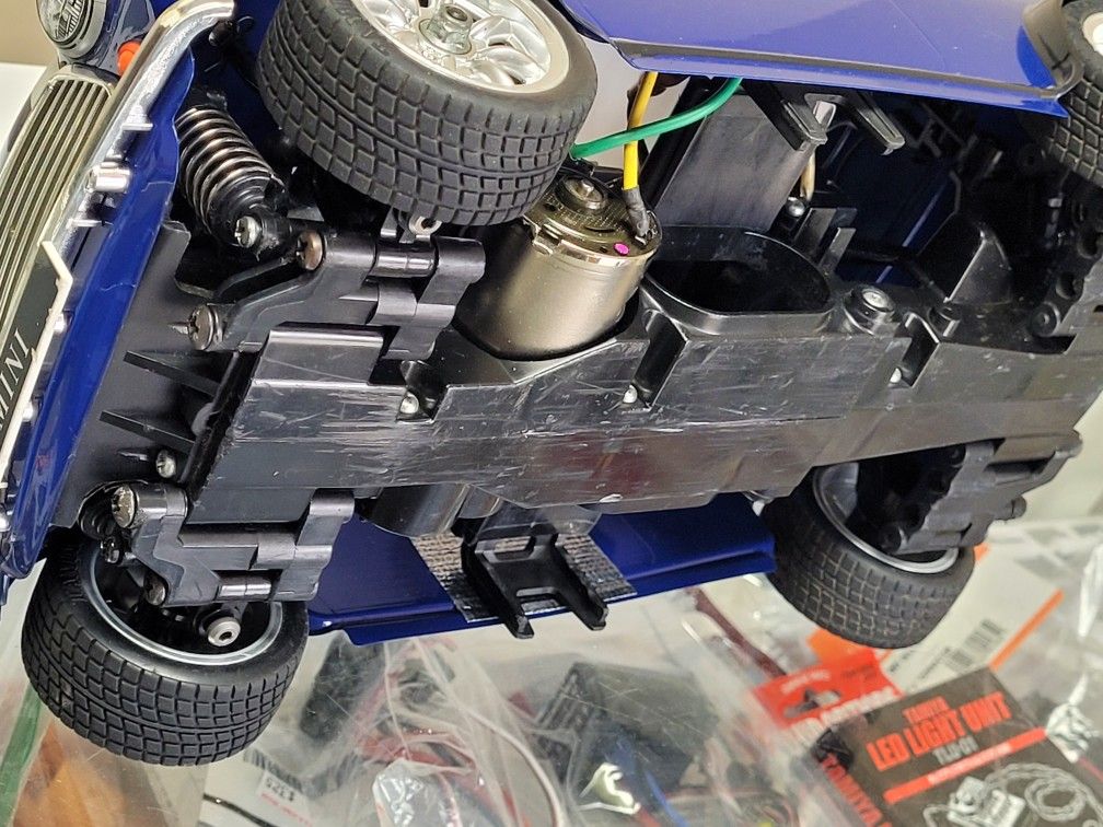 Use Tamiya 1/10 RC Rover Mini Cooper Racing FF M-03 Chassis +Sanwa +