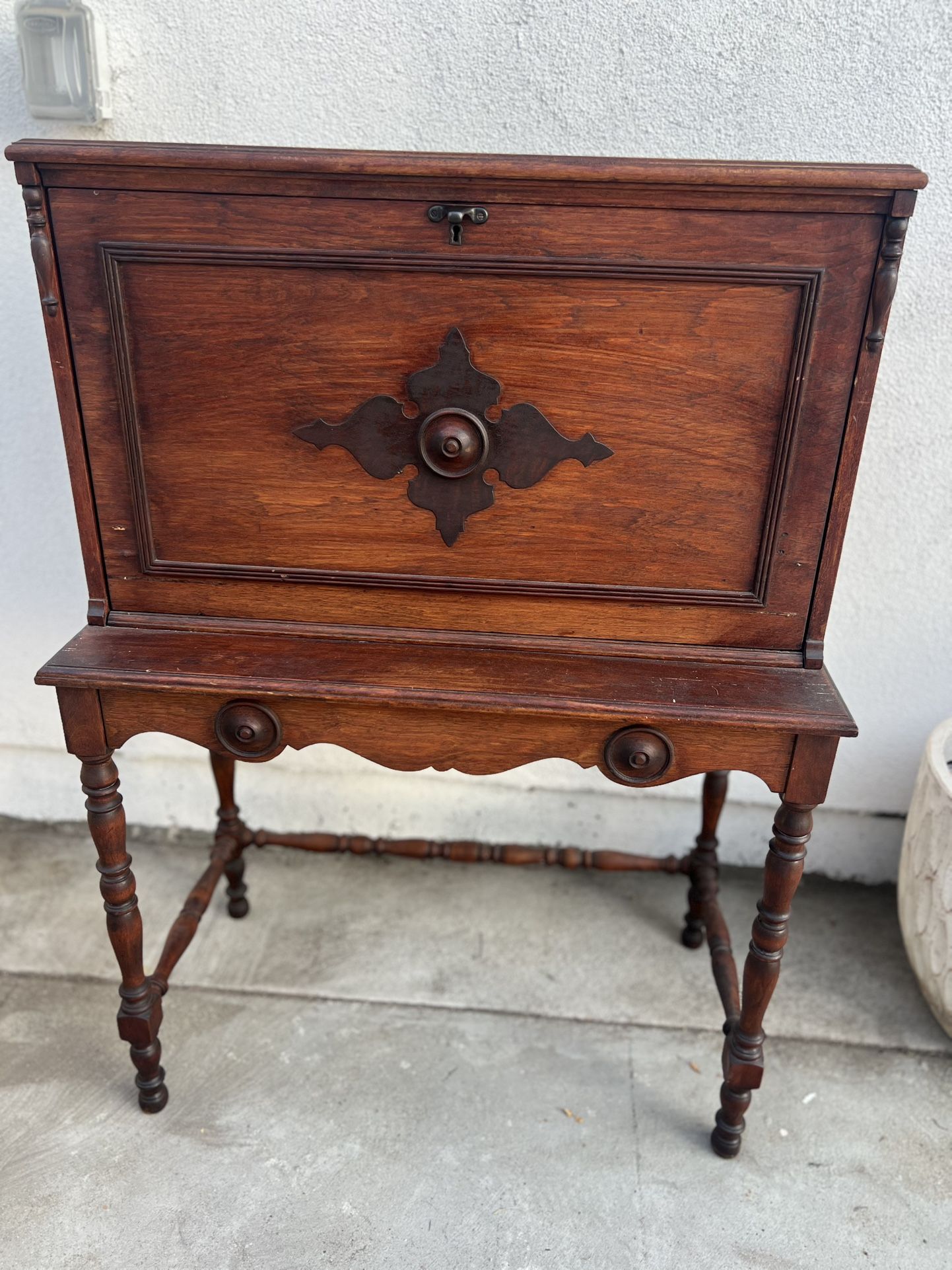 Antique Desk / Antique Vanity / Wall Desk / Secretary’s Desk / Vanity Cabinet / French Desk / Writing Desk Jacobean Style