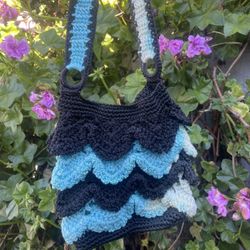 handmade crochet shoulder bag