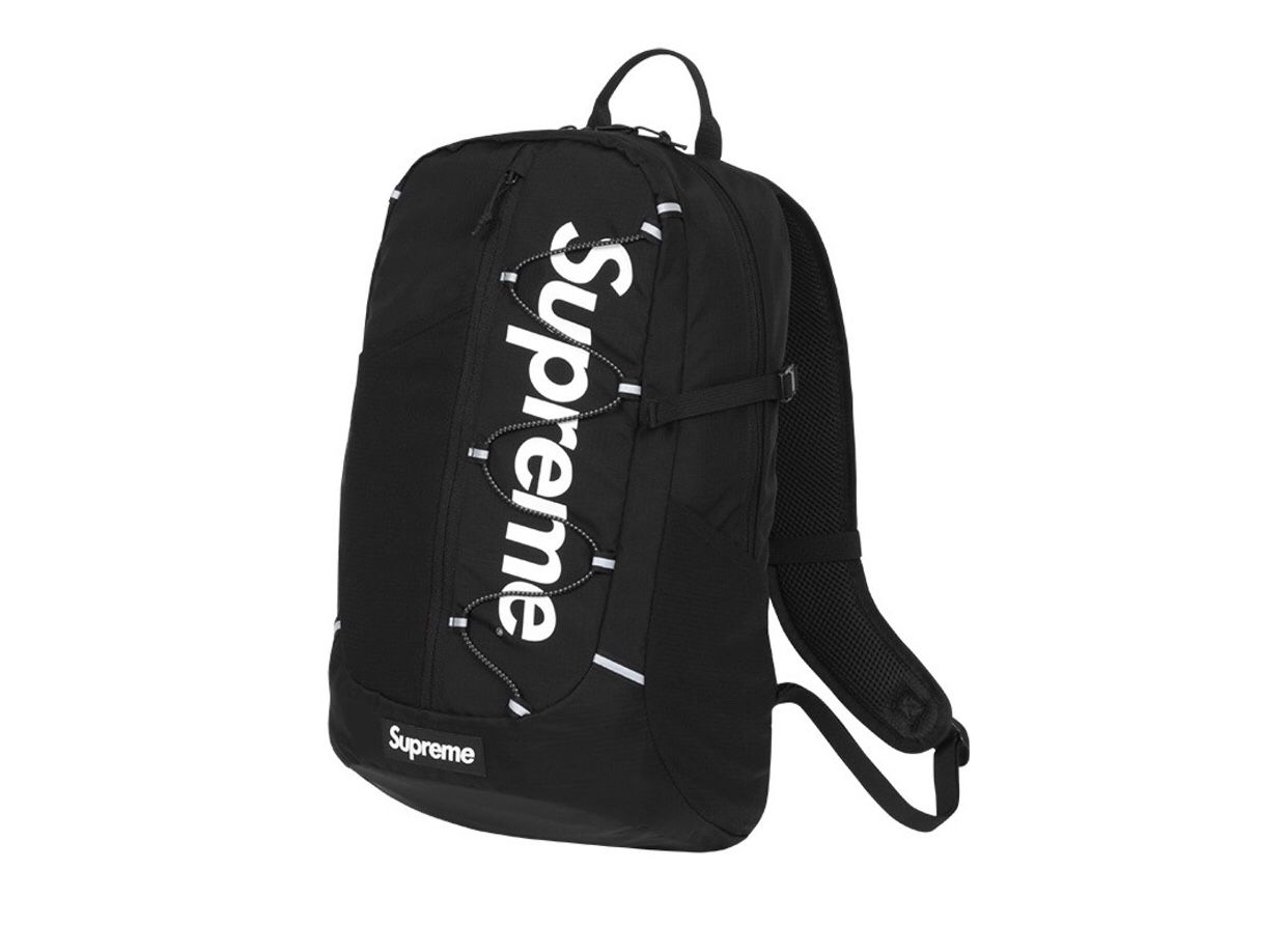 Hypebeast supreme ss17 backpack for men and women work gym school travel bookbag RED OR BLACK