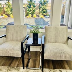 Crate and Barrel accent chairs,