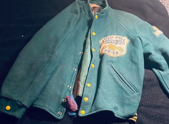Vintage 1960s Old Mill Broomball Champs Varsity Jacket